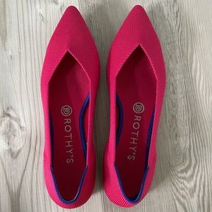 Rothy’s hot pink the Point 8.5